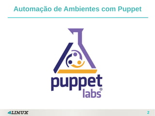 2
Automação de Ambientes com Puppet
 