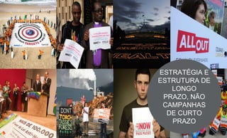 ESTRATÉGIA E
ESTRUTURA DE
LONGO
PRAZO, NÃO
CAMPANHAS
DE CURTO
PRAZO
 