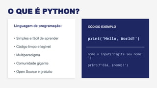 Introdução ao python - Um guia completo de como aprender python | PPTX