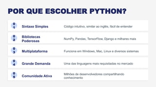 Introdução ao python - Um guia completo de como aprender python | PPTX