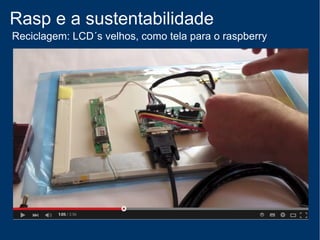 Rasp e a sustentabilidade
Reuso: Projetos com Sucata
 