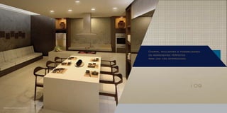 Charme, facilidades e possibilidades:
os ingredientes perfeitos
para uma vida diferenciada.

Perspectiva ilustrada do espaço gourmet

 