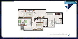 apartamentos finais
1 e 8 (opção 3)

91.26
m2

Os móveis e utensílios apresentados são de dimensões comerciais e os objetos de decoração
não fazem parte do contrato de aquisição. As medidas são internas e de face a face das paredes.

 