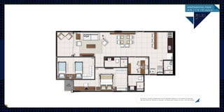 apartamentos finais
4,5,11 e 12 (opção 2)

91.21
m2

Os móveis e utensílios apresentados são de dimensões comerciais e os objetos de decoração
não fazem parte do contrato de aquisição. As medidas são internas e de face a face das paredes.

 