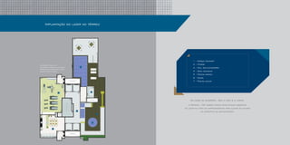 Implantação do lazer no térreo

Ilustração artística da
implantação. Aréas de lazer serão
entregues decoradas sem custos
adicional para o cliente.

1
2
3
4
5
6
7

7

–
–
–
–
–
–
–

Espaço gourmet
Fitness
Hall dos elevadores
Deck solarium
Piscina Infantil
Sauna
Piscina adulta

6

2

Na hora da diversão, nem o céu é o limite.
O Reserva 109 também possui sofisticadas ambientes
de lazer no topo do empreendimento para elevar às alturas
os momentos de descontração.

3
4

5

1

 