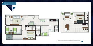 160,51
m2
Apartamentos ﬁnais
1 e 8
Duplex Inferior
Duplex superior
Os móveis e utensílios apresentados são de dimensões comerciais e os objetos de decoração
não fazem parte do contrato de aquisição. As medidas são internas e de face a face das paredes.
 