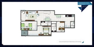 160,51
m2
apartamentos ﬁnais
1 e 8
Duplex Inferior
Os móveis e utensílios apresentados são de dimensões comerciais e os objetos de decoração
não fazem parte do contrato de aquisição. As medidas são internas e de face a face das paredes.
 