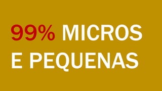 99% MICROS
E PEQUENAS
 