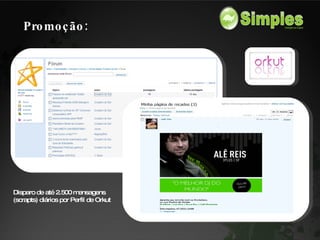 Promoção: Disparo de até 2.500 mensagens (scrapts) diários por Perfil de Orkut 