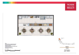Junção de planta – colunas 2 e 3 área privativa 45,05 m²
 