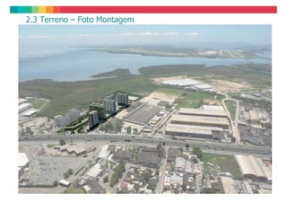 1.1 Dados da Região
 • Terreno localizado em um dos principais pólos de desenvolvimento
 do Rio de Janeiro, REDUC, composto por 13 municípios e 3,3 milhões
 de habitantes na Baixada Fluminense.

 • Rodovia de grande movimento, com fácil acesso ao Rio de Janeiro,
 próximos ao comércio local, hospitais e serviços, em frente ao Caxias
 Shopping,     10 minutos do aeroporto internacional, próximo da
 entrada da Linha Vermelha.

 • A complexa malha rodoviária e ferroviária tornou a baixada
 fluminense num dos principais centros logísticos localizado entre o
 eixo Rio - São Paulo

 • Não há empreendimentos sendo lançados atualmente na região, por
 isso acreditamos que há demanda reprimida na região.

 Municípios da Baixada Fluminense
 Duque de Caxias, Nova Iguaçu, São João de Meriti, Nilópolis,
 Belford Roxo, Queimados, Mesquita, Magé, Guapimirim, Japeri,
 Paracambi, Seropédica e Itaguaí.
 