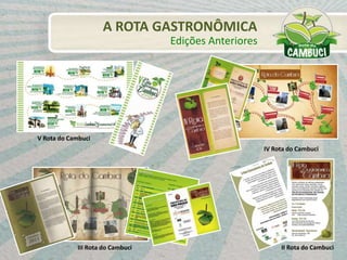 Edições Anteriores
A ROTA GASTRONÔMICA
V Rota do Cambuci
IV Rota do Cambuci
III Rota do Cambuci II Rota do Cambuci
 