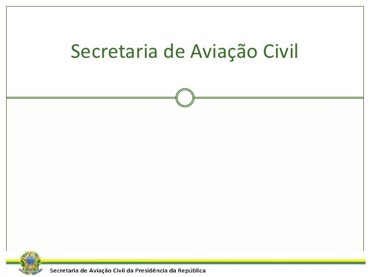 Apresentação Secretaria de Aviação Civil Apresentação Secretaria de Aviação Civil