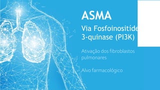 ASMA
Via Fosfoinositídeo
3-quinase (PI3K)
Ativação dos fibroblastos
pulmonares
Alvo farmacológico
 