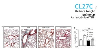 Melhora função
pulmonar
CL27C
Asma crônica/TH2
 