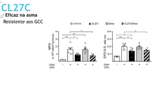 Eficaz na asma
CL27C
Resistente aos GCC
 