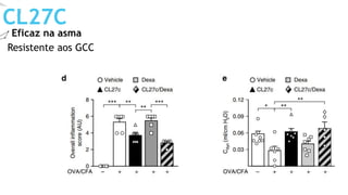 Eficaz na asma
CL27C
Resistente aos GCC
 