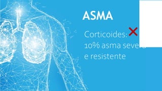 ASMA
Corticoides:
10% asma severa
e resistente
 