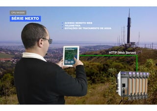  ACESSO REMOTO WEB
 TELEMETRIA
 ESTAÇÕES DE TRATAMENTO DE ÁGUA
SÉRIE NEXTO
CPU NX3005
 