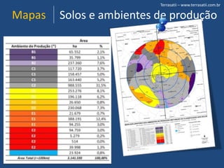 Terrasatii – www.terrasatii.com.brMapasSolos e ambientes de produção