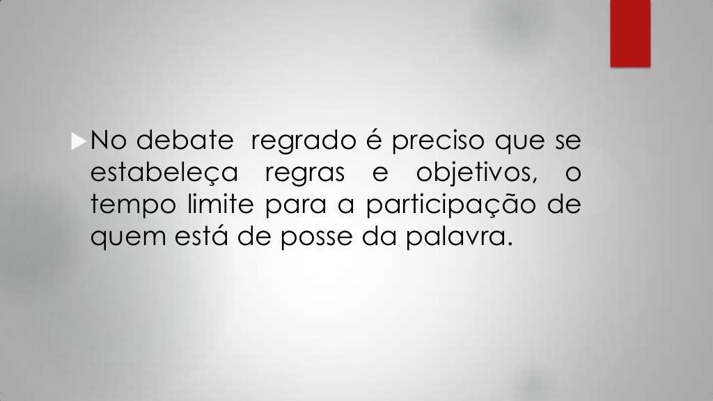 Por Que Esse Gênero Tem O Nome De Debate Regrado