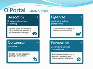 O	
  Portal	
  …	
  área	
  pública	
  
 