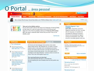 O	
  Portal	
  …	
  área	
  pessoal	
  
 