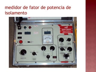 medidor de fator de potencia de
isolamento
 