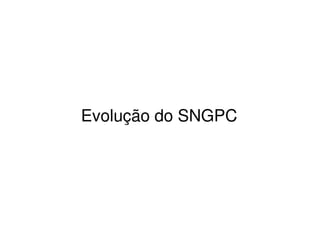 Evolução do SNGPC
 