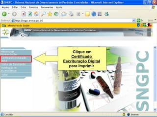 Clique em Certificado  Escrituração Digital   para imprimir  