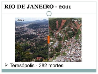  Teresópolis - 382 mortes
RIO DE JANEIRO - 2011
 