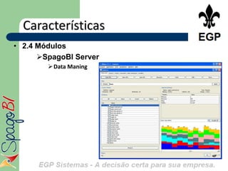 Características
• 2.4 Módulos
      SpagoBI Server
         Data Maning
 