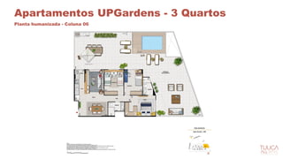 Apartamentos UPGardens - 3 Quartos
Planta humanizada - Coluna 06
 