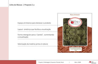 Fácil acondicionamento do produto;