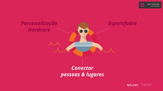 Personalização
Hardcore
Conectar
pessoas & lugares
Esperofobia
User Centricity
GRAZI GRANZOTO
 