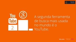 A segunda ferramenta
de busca mais usada
no mundo é o
YouTube.2
Gate 2016
BRUNO COBBI
 