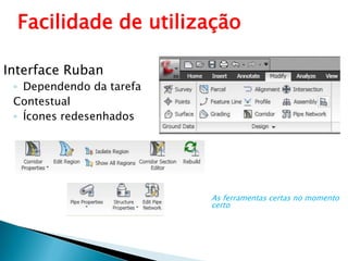 Facilidade de utilizaçãoInterface RubanDependendo da tarefaContestualÍcones redesenhadosAs ferramentas certas no momento certo