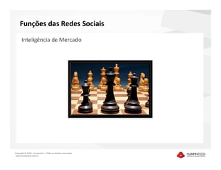 Funções das Redes Sociais

      Inteligência de Mercado




Copyright © 2010 – Humantech – Todos os direitos reservados
www.humantech.com.br
 