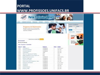 PORTAL
WWW.PROFISSOES.UNIFACS.BR
 