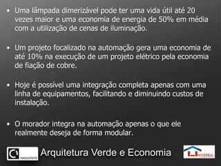 Design e inovação.O arquiteto define a visão que cada morador terá da casaPersonalização de Recursos