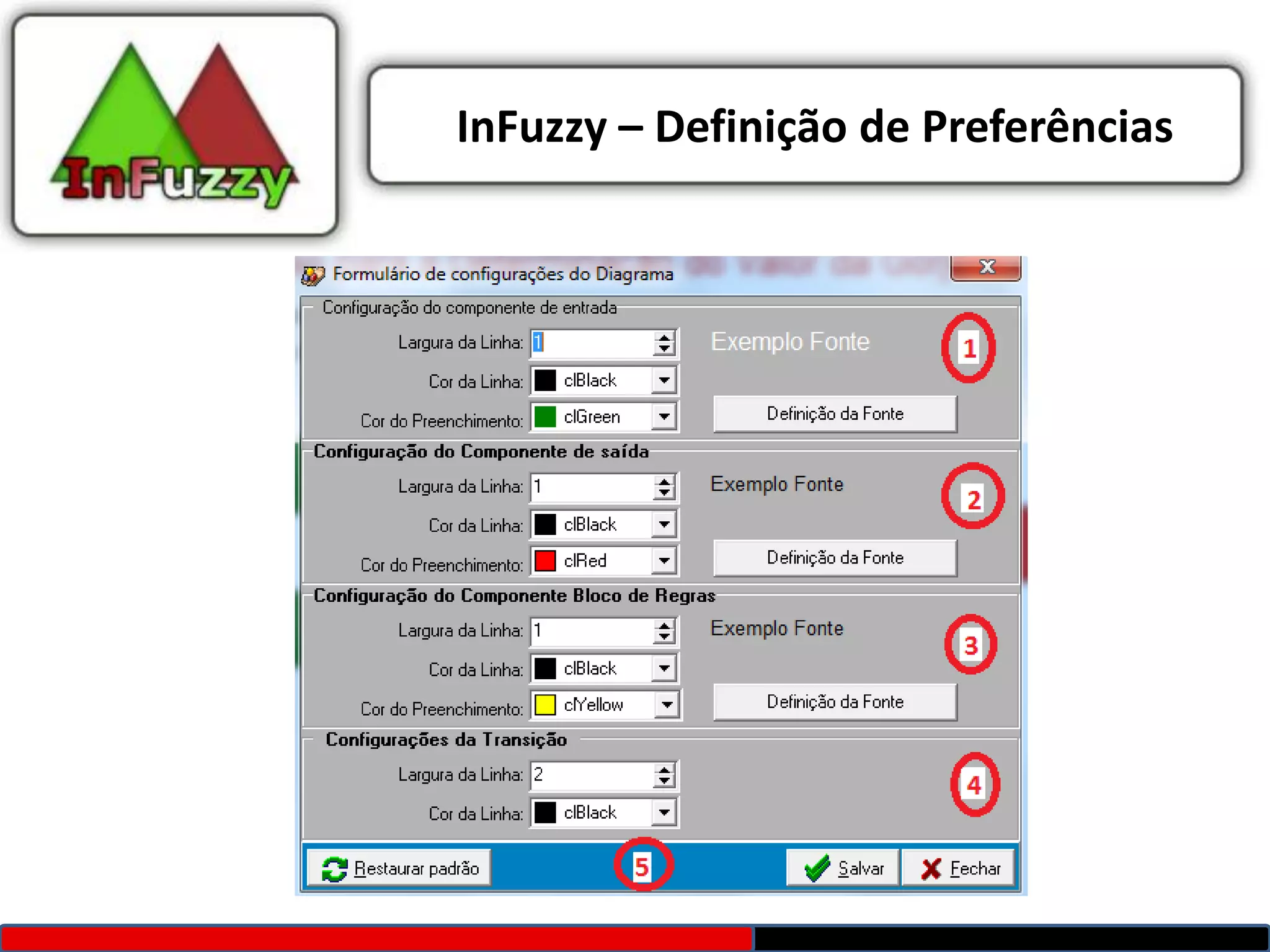 InFuzzy – Definição de Preferências
 