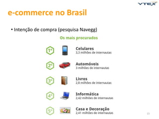 e-commerce no Brasil
• Intenção de compra (pesquisa Navegg)




                                         13
 