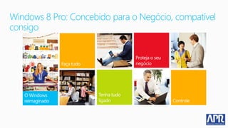 Windows 8 Pro: Concebido para o Negócio, compatível
consigo
 