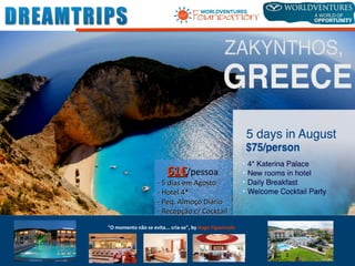 61€61€/pessoa
- 5 dias em Agosto- 5 dias em Agosto
- Hotel 4*- Hotel 4*
- Peq. Almoço Diário- Peq. Almoço Diário
- Recepção c/ Cocktail- Recepção c/ Cocktail
"O momento não se evita... cria-se", by Hugo Figueiredo
 