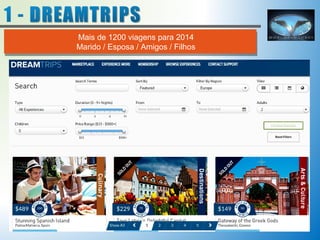 Mais de 1200 viagens para 2014 
Marido / Esposa / Amigos / Filhos 
 