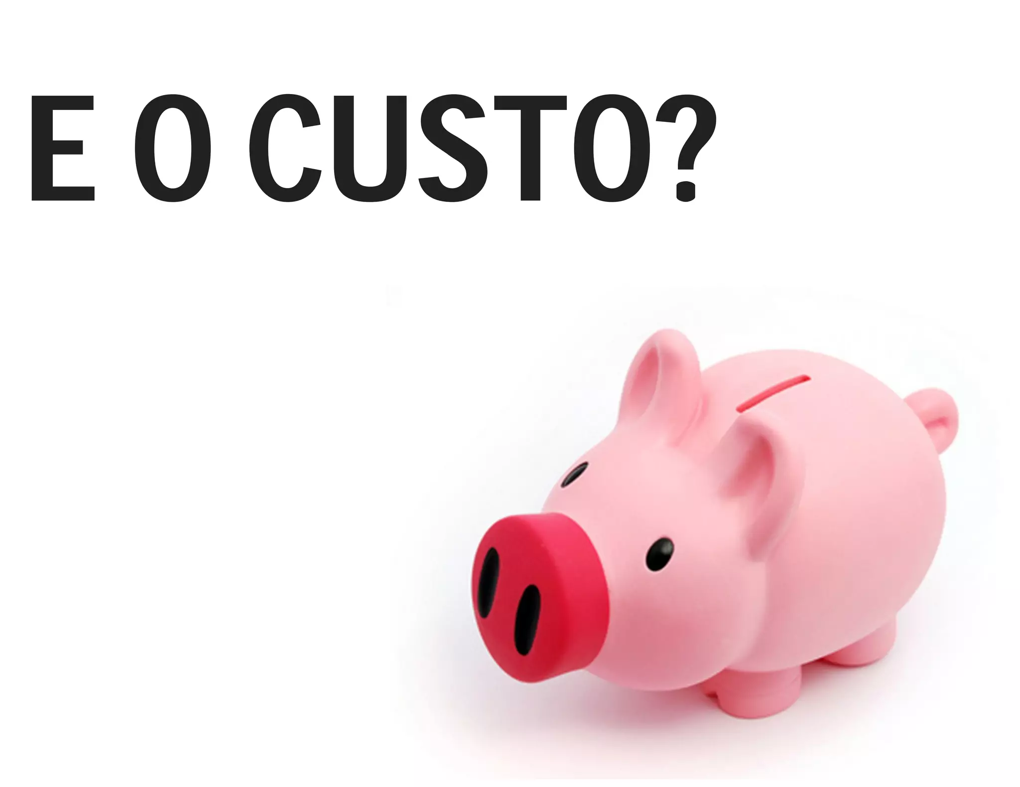 E O CUSTO?
 
