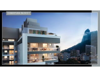 COBERTURA BLOCO 1
O painel em madeira da unidade 1101 (cobertura) é meramente ilustrativo, não incluso na unidade. Imagem Ilustrativa
 