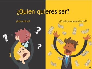 ¿Quien quieres ser?
¿Este chico? ¿O este empreendedor?
35
 