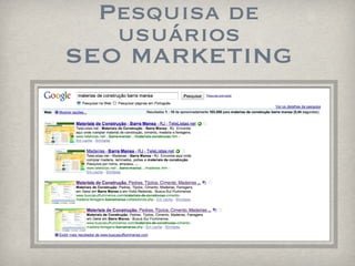 Pesquisa de usuários SEO MARKETING 