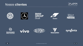 Nossos clientes
www.dlippicomunicacao.com.br14
 